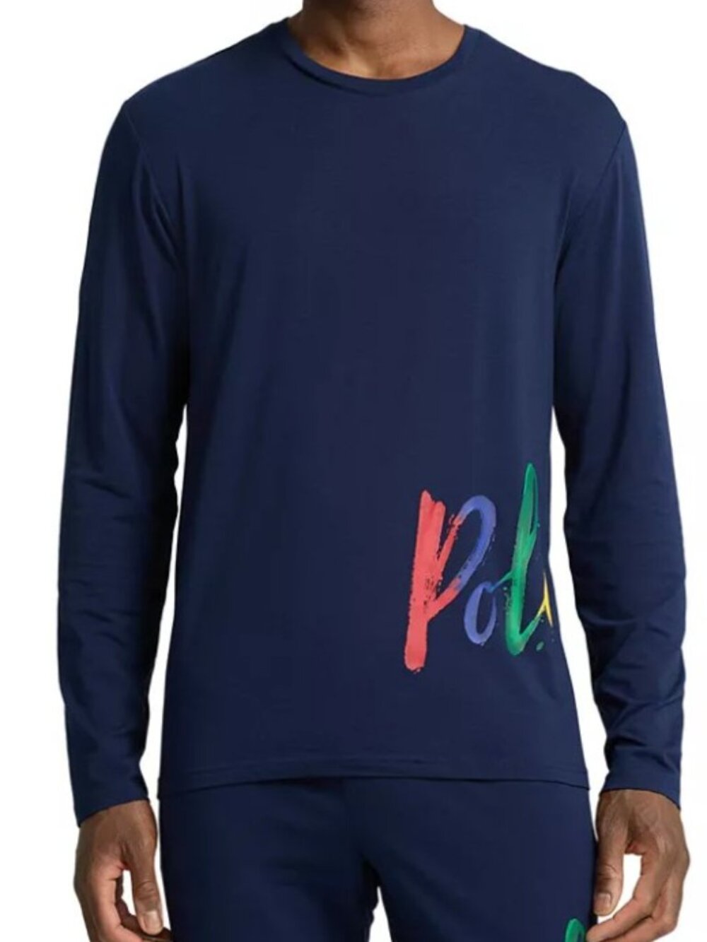 Polo Ralph Lauren Mens Long-Sleeve Crewneck Pajama CRUISE NAVY XL